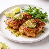 Crispy Ginger Lime Chicken Thighs