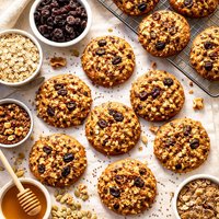 Crispy Healthy Raisin Bran Breakfast Cookies