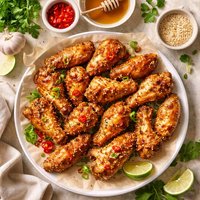Crispy Honey Garlic Chicken Wings