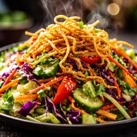 Crispy Noodle Salad with Sweet and Sour Dressing