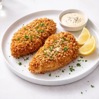 Crispy Parmesan Panko Crusted Chicken Cutlets