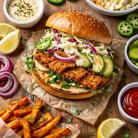 Crispy Pork Tenderloin Sandwich
