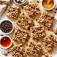 Crispy Rice Almond Snack Bars Vegan and Gluten Free