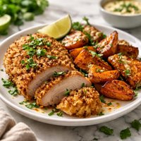 Crispy Rice Chicken and Sweet Potatoes Rsc