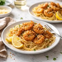 Crispy Shrimp Pasta for Two