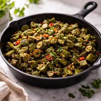 Crispy Skillet Okra No Breading
