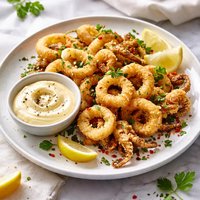 Crispy Squid with Garlic Mayonnaise