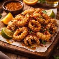 Crispy Squid with Orange Chipotle Vinaigrette