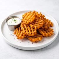 Crispy Sweet Potato Waffle Fries