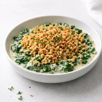 Crispy Topped Creamy Spinach