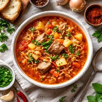 Croatian Cabbage Soup with Pork