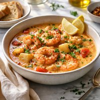 Croatian Dalmatian Shrimps Chowder