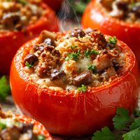 Croatian Mushroom Stuffed Tomatoes