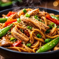 Crock Pot Asian Inspired Turkey and Noodles