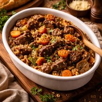 Crock Pot Beef Barley Bake