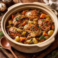 Crock Pot Braised Chicken with Vegetables