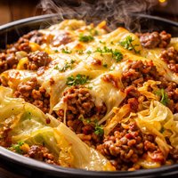 Crock Pot Cabbage Burger Bake
