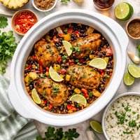 Crock Pot Caribbean Chicken in Rum