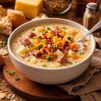 Crock Pot Cheesy Ham Potato Soup