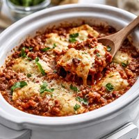 Crock Pot Cheesy Ravioli Casserole