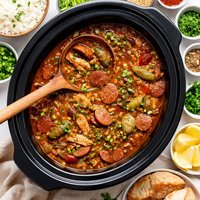 Crock Pot Chicken and Sausage Gumbo