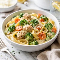Crock Pot Chicken and Vegetable Alfredo