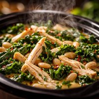 Crock Pot Chicken Beans Greens