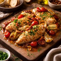Crock Pot Chicken with Artichoke Hearts and Tomatoes