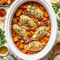 Crock Pot Chicken with Sweet Potatoes