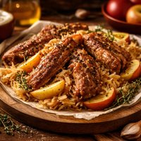 Crock Pot Country Ribs with Apples and Sauerkraut
