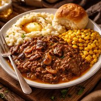 Crock Pot Cubed Steak Dinner