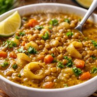 Crock Pot Curried Lentil Leek Soup
