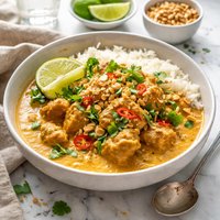 Crock Pot Curry Chicken with Coconut and Peanuts