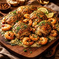 Crock Pot Herbed Chicken and Shrimp