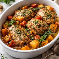 Crock Pot Herbed Chicken with Sweet Potatoes