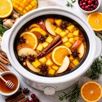 Crock Pot Hot Apple Cider with Mango and Orange