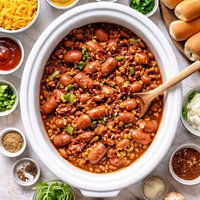 Crock Pot Hot Dogs Franks and Beans Easy