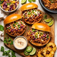 Crock Pot Jerked Chicken Sandwiches