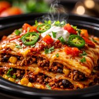 Crock Pot Layered Enchilada Casserole