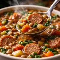 Crock Pot Lentil and Sausage Soup
