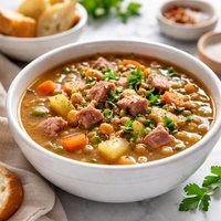 Crock Pot Lentil Ham Soup