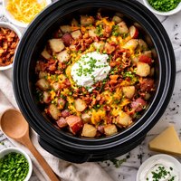 Crock Pot Loaded Potatoes