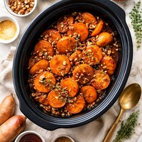 Crock Pot Maple Glazed Sweet Potatoes