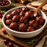 Crock Pot Meatballs in Cranberry Sauce