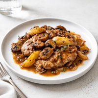 Crock Pot Mushroom Pork with Apples