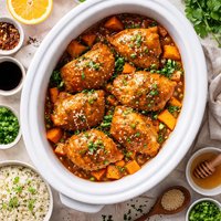 Crock Pot Orange Chicken with Sweet Potatoes
