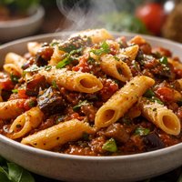 Crock Pot Pasta with Eggplant Sauce