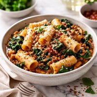 Crock Pot Pasta with Lentils and Chard