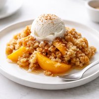 Crock Pot Peach Dump Dessert