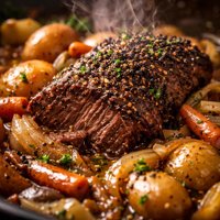 Crock Pot Peppercorn and Onion Pot Roast